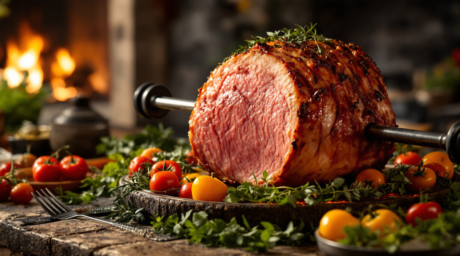 Jambon à la broche : Découvrez la recette traditionnelle pour un repas savoureux !